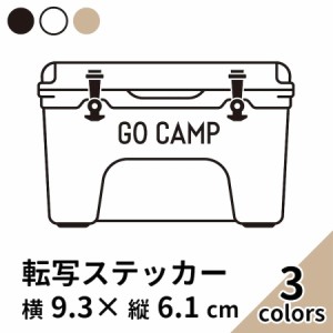 GO CAMP 2 黒 白 ベージュ 2枚組 切り文字 カッティング ステッカー 車 かっこいい ブランド おしゃれ クーラーボックス YETI テント ソ