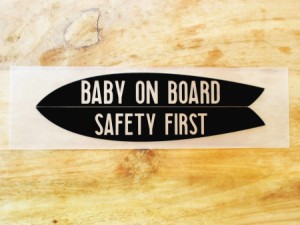 GO SURF 12 ステッカー 赤ちゃん乗っています baby on board baby in car ベイビーインカー 乗ってます 車 かっこいい ブランド おしゃれ