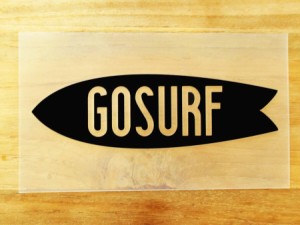 GO SURF 2 ステッカー 2枚組 車 かっこいい ブランド おしゃれ ウォールステッカー キャリーバッグ バイク 西海岸 サーフィン カリフォル