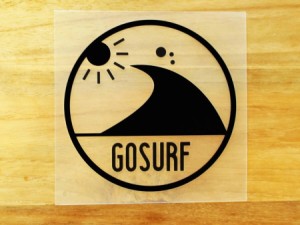 GO SURF 8 ステッカー 2枚組 車 かっこいい ブランド おしゃれ ウォールステッカー キャリーバッグ バイク 西海岸 サーフィン カリフォル