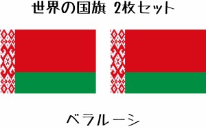 ベラルーシ 国旗 水無しで貼れる タトゥーシール シール フェイスシール フェイスペイント スポーツ フェス イベント 顔 観戦 オリンピッ