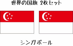 シンガポール 国旗 水無しで貼れる タトゥーシール シール フェイスシール フェイスペイント スポーツ フェス イベント 顔 観戦 オリンピ