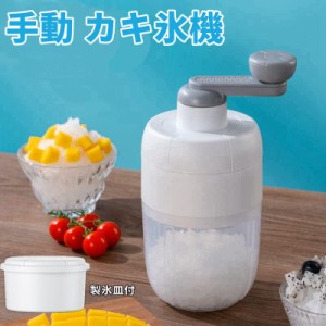 手動 かき氷器 アイスクラッシャー 砕氷機 手動アイスクラッシャー かき氷機 ステンレス鋼刃 手回しクランク 氷膜ケース付きです 使用簡