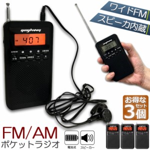 ラジオ 3台セット 防災 小型 おしゃれ ポータブルラジオ ポケットラジオ AM/FM ワイドFM 携帯ラジオ ミニーラジオ 防災ラジオ 高感度 小