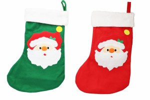 サンタフェルトソックス【カラー：2色】【クリスマスブーツ】【メール便に入る数量は１通で２個まで】大き目サイズなのでお菓子やおもち