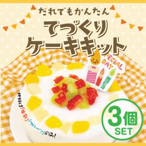 エジソンママ だれでもかんたん 【てづくりケーキキット】3個セット おやつ 手作り キット プレゼント 手作りキット 子供 おうち遊び 記