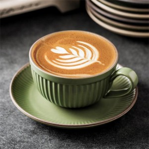 コーヒーカップ カップ、ソーサーセット 3色 スプーン付き 上品カフェ風  手づくり 和食器 陶器 コーヒー カフェオレ 紅茶 和食 和風  退