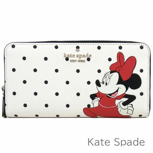 ケイトスペード 長財布 kate spade レディース ディズニー ミニーマウス 子ねこのフィガロ コラボ商品 ラウンドファスナー