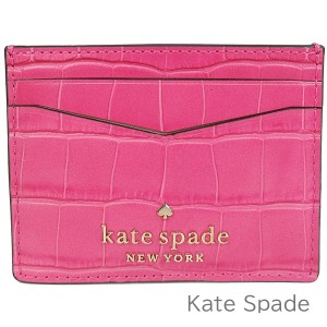 ケイトスペード パスケース 定期入れ カードケース レディース kate spade クロコ調レザー