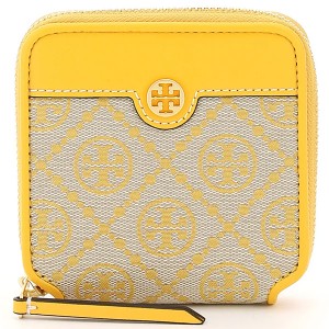 トリーバーチ 二つ折り財布 Tory Burch レディース キャンバス モノグラム シグネチャー ラウンドファスナー