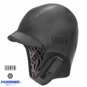 SURF8 サーフエイト 3mm ラバーサーモキャップ アジャスタブル RUBBER CAP 83F3G4 防寒サーフ用品 グラフェンブラック起毛 サーフィン ウ