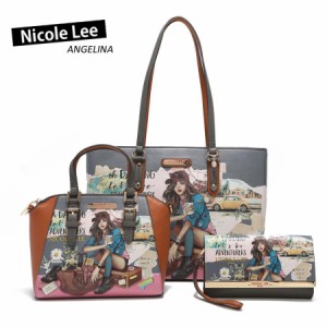 数量限定！NICOLE LEE ニコールリー SET16277 JOURNEY OF STEPHANIE レディース トートバッグ＋ハンドバッグ＋パスケース ３点セット