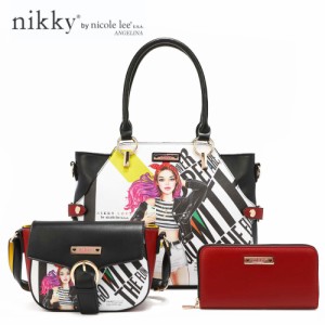 Nikky by nicole lee（ニッキー）NK12368 レディース ３点セット トートバッグ＋スモールハンドバッグ＋ラウンドファスナー長財布 ショル