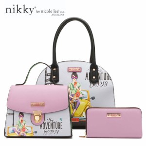 数量限定 Nikky by nicole lee（ニッキー）NK12378 FUN BEGINS レディース ３点セット ドーム型ボストンバッグ＋ハンドバッグ＋ラウンド