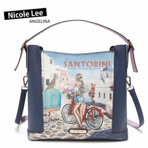 数量限定 NICOLE LEE ニコールリー SH16485 STAIRWAY TO HEAVEN レディース ワンショルダートートバッグ ビジュー サントリーニ島 春夏秋