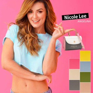 数量限定 NICOLE LEE ニコールリー P7311 レディース バイカラー ミニバッグ コインケース ミニポーチ 小物入れ カード入れ 春夏秋冬 ビ