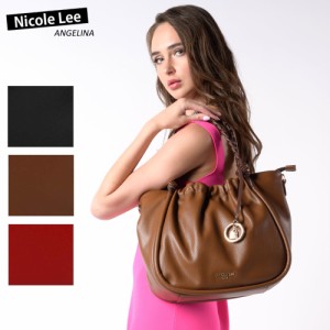 数量限定！NICOLE LEE ニコールリー P16271 レディース アンティーク シンプル メッシュ ハンドバッグ 編み込み ショルダー ビーガンレザ