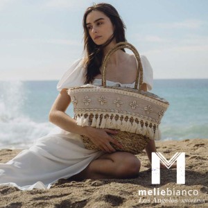 限定品 2024 Melie Bianco（メリービアンコ）YN7535 Cher Raffia Large Shoulder Bag レディース ボヘミアン メッシュ 網目 手編み スト