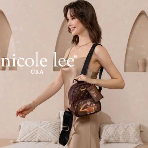 2024 新作 数量限定 NICOLE LEE ニコールリー GSET17120 HOLLYWOOD DRIVE 2 PIECE GIFT SET Mini Backpack + Card Holder レディース キ