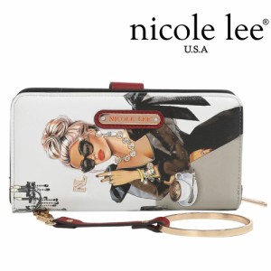 新入荷 2024 数量限定 NICOLE LEE ニコールリー PRT6700  LADY IN BLACK レディース ラウンドファスナー 長財布 気球 カード入れ さいふ 