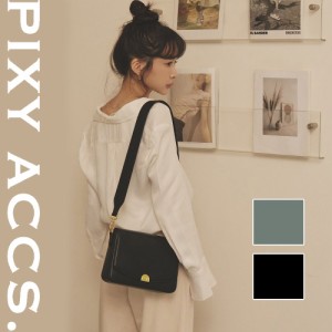 保証付 返品OK  日本正規代理店  2024 PIXY ACCS. ピクシーアックス  DP220019 レディース スクエア レトロ ショルダーバッグ クラシカル