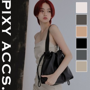 保証付 返品OK  日本正規代理店  2024 PIXY ACCS. ピクシーアックス  GR230010 レディース リッチ ロゴ 巾着 ドローコード ショルダーバ