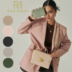 保証付 返品OK 2024 ROBINMAY ロビンメイ 正規代理店 B169 Mino Handbag レディース RMロゴ アンティーク スクエアハンドバッグ バイカラ