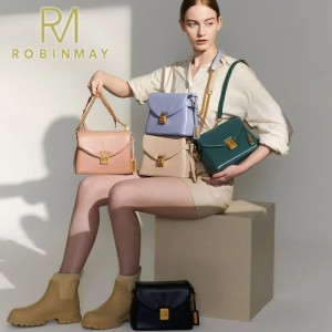 保証付 返品OK  正規品  2024 ROBINMAY ロビンメイ  C222 Doshu Crossbody Bag レディース ロマンス エレガント スクエア RMロゴ チェー