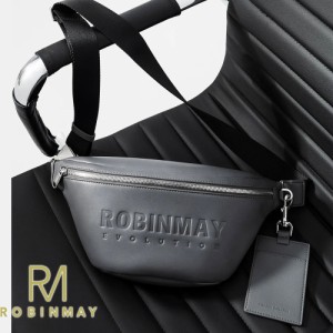 保証付 返品OK  正規品  2024 ROBINMAY ロビンメイ  I051 Leather Chest Bag  ユニセックス 男女兼用 RMロゴ 型押しロゴ ナナメ掛けショ