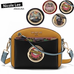 数量限定 NICOLE LEE ニコールリー PRT16291 レディース ブルーグリーン ミニバッグ ポシェット ショルダーバッグ ビーガンレザー ヴィー