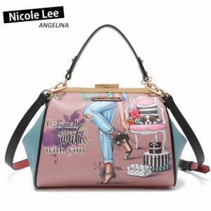 数量限定 NICOLE LEE ニコールリー CW16679 CASUAL WALK レディース さくらピンク ブルーグリーン ミニボストン がまぐち ハンドバッグ 