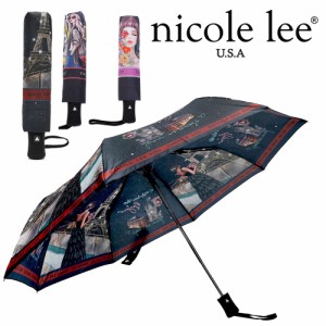 数量限定　NICOLE LEE ニコールリー UMB6519 レディース フラワー アンブレラ 傘 日傘 花柄 ニューヨーク 折りたたみ傘 大人可愛い 海外