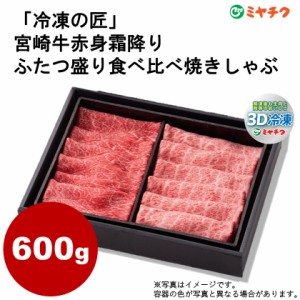 5 冷凍の匠　宮崎牛赤身霜降りふたつ盛り食べ比べ焼きしゃぶ｜和牛 焼肉 しゃぶ お中元 送料無料 ミヤチク