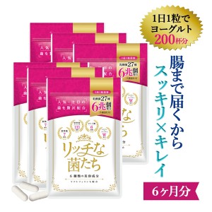 乳酸菌 サプリ 腸活 ダイエット ビフィズス菌 ヨーグルト200杯分 リッチな菌たち1袋 約６ヶ月分 腸内環境 スッキリ 便秘 腸内フローラ コ