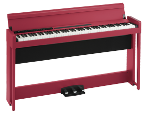 KORG コルグ 電子ピアノ 88鍵盤 C1 Air RD レッド 赤 温かみを感じる木製 純正ヘッドフォンとペダルが付属 最短翌日【即納商品】