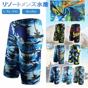 メンズ 水着 競泳水着 大きいサイズ 水泳 スイミング L XL XXL 3L 速乾 通気性 競泳 8色 リゾート カラフル 調整可能 スイムウェア 男性 