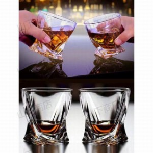 ウイスキーグラス ロックグラス グラス ウイスキー　オシャレ ガラスグラス クリスタルグラス 300ml 2個セット