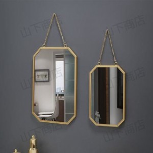 壁掛けミラー壁掛け鏡 吊り鏡 軽量 ミラー 北欧雑貨 アンティーク 玄関 洗面 化粧 浴室 化粧鏡 ゴールドミラー 化粧鏡