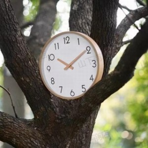 壁掛け時計　　シンプル 木彫目　インテリア　 シンプル 壁時計　かけ時計 アナログ　静音 壁掛け 掛時計　静音　北欧風 部屋30cm