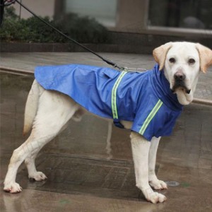 防水 安全反射テープ付き着せやすい犬用レインコート 犬の服  小型犬 中型犬 大人気 犬用 つなぎ 雨具 お出かけ 雨具 梅雨 ドッグウェア