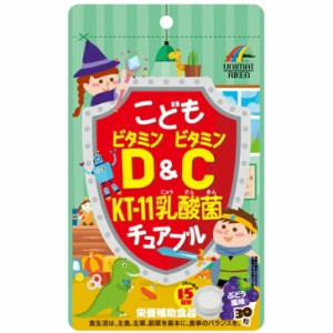 【栄養補助食品】こども ビタミンD ビタミンC KT-11乳酸菌 チュアブル 30粒 ぶどう風味 キッズサプリ おやつサプリ ※軽減税率対象品