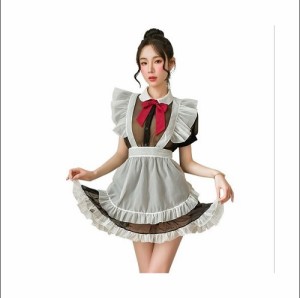 メイド服 メイド ランジェリー ワンピース エプロン セクシー コスプレ コスチューム 可愛い 萌え シースルー ベビードール