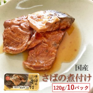 国産 【さばの煮付 （120g×１０袋）鮮冷】保存料・化学調味料不使用