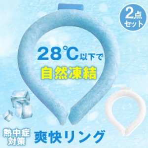 明日まで値引き 即日発送 2枚入 ネッククーラー 28℃以下自然凍結 結露しない PCM素材 クールネック アイスネックバンド 爽