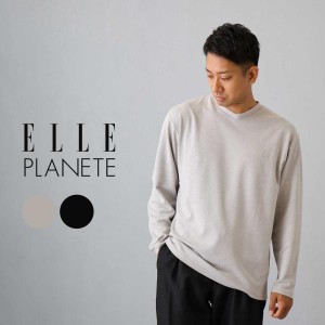 Tシャツ メンズ 長袖 Vネック ダブルフェイス ロンT ロングスリーブ ロンティー カットソー ポンチ ブランド ELLE PLANETE エルプラネッ