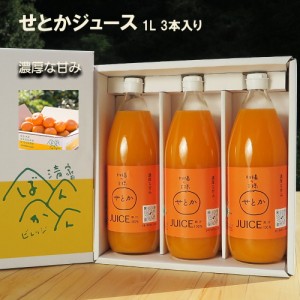 せとかジュース 濃厚な味わい ３本入り(1本1000ml)【贅沢な果汁100％】