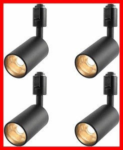 共同照明 4個セット ダクトレール用スポットライト LED一体型照明 60W形相当 850lm 電球色 GT-GD-10WW-B-4B ブラック スポットライト ラ