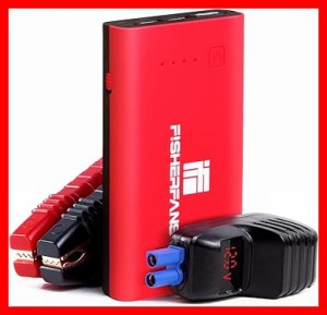 FISHERFANS FF1 車 バイク ジャンプスターター 大容量12800mAh 小型軽量 12V ピーク電流1000A QDSPブースター技術 最大7.2Ｌガソリン車・