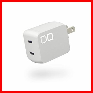 CIO NovaPort DUO 45W USB-C 2ポート GaN USB PD 充電器 【CIO独自技術 NovaIntelligence搭載】 CIO-G45W2C (ホワイト)