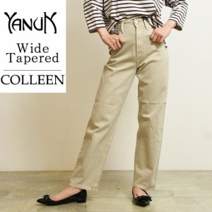 ヤヌーク YANUK コリーン COLLEEN ワイド テーパード デニムパンツ レディース ジーンズ バルーンパンツ エクリュ ホワイト 57103225【gs